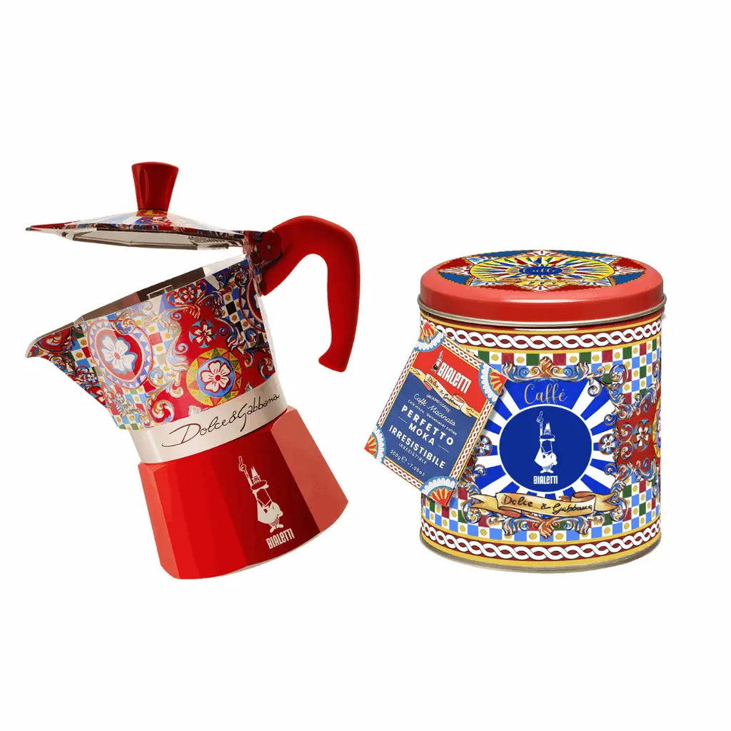 Bialetti X Dolce&Gabbana Sicilian Cart Gift Set (Moka 3 Cup and Coffee)